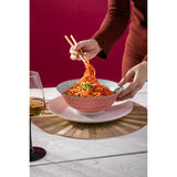 Mikasa 21cm Stoneware Ramen Bowl - Grey Floral