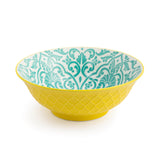 Mikasa 21cm Stoneware Ramen Bowl - Blue/Yellow Geometric