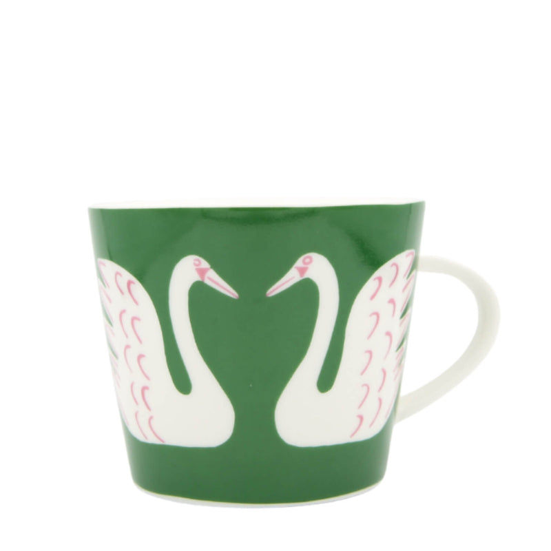 Scion Living Swim Swam Swan 350ml Porcelain Mug - Mint Leaf