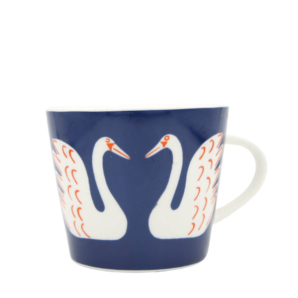 Scion Living Swim Swam Swan 350ml Porcelain Mug - Denim