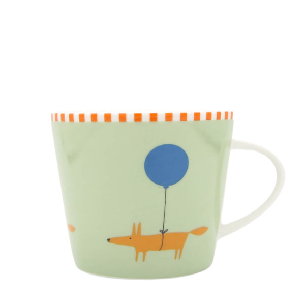 Scion Living Mr Fox Balloon 350ml Porcelain Mug - Green