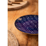 Mikasa 18cm Stoneware Small Plate - Indigo Chevron