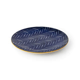 Mikasa 18cm Stoneware Small Plate - Indigo Chevron