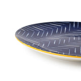 Mikasa 18cm Stoneware Small Plate - Indigo Chevron