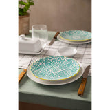 Mikasa 18cm Stoneware Small Plate - Blue/Yellow Geometric
