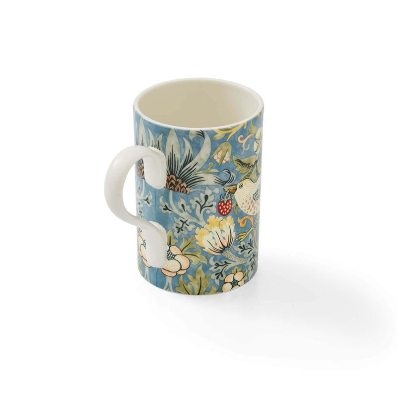Morris & Co Strawberry Thief 340ml Porcelain Mug - Indigo