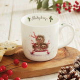 Wrendale Designs by Hannah Dale 300ml Christmas Mug - Sledgehogs