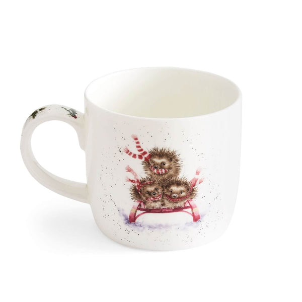 Wrendale Designs by Hannah Dale 300ml Christmas Mug - Sledgehogs