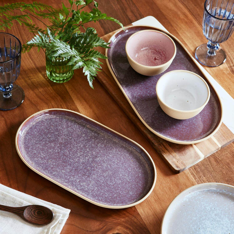 Portmeirion Minerals Stoneware 30.4cm Medium Oval Platter - Amethyst