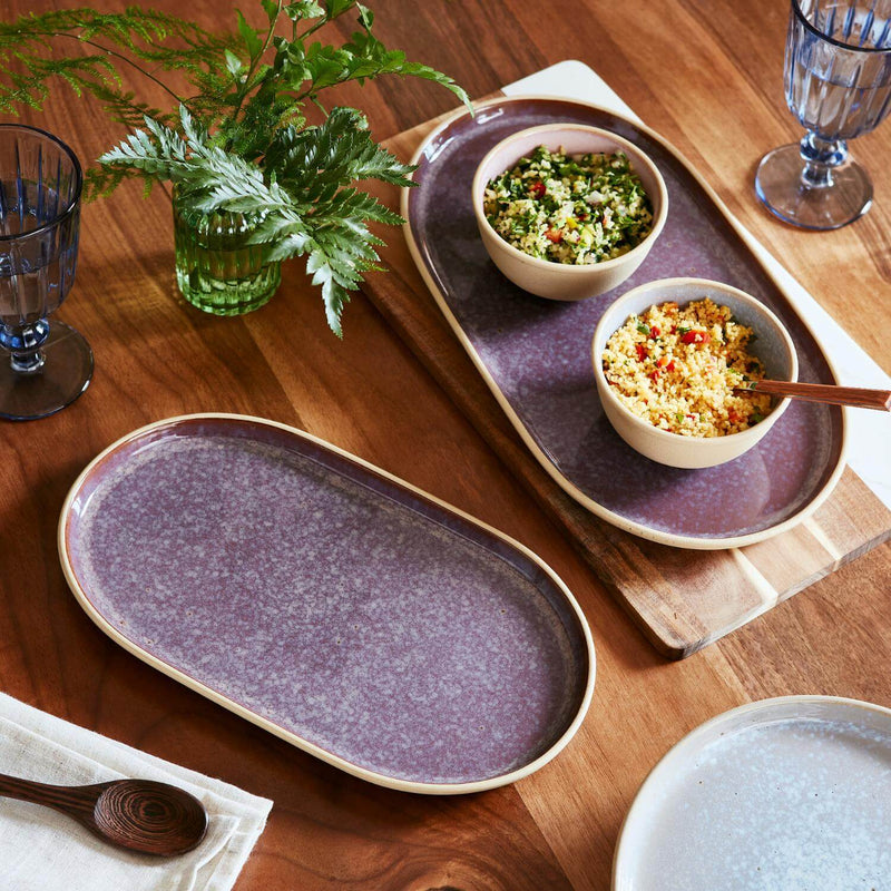 Portmeirion Minerals Stoneware 30.4cm Medium Oval Platter - Amethyst