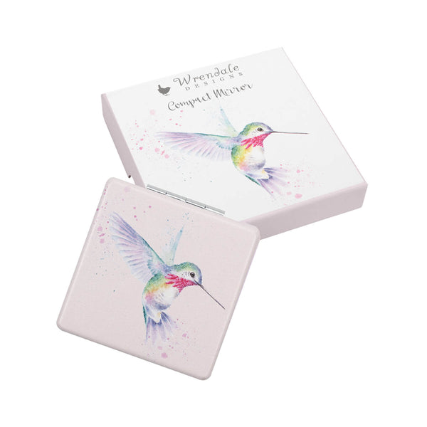 Wrendale Designs by Hannah Dale Compact Mirror - Wisteria Wishes - Hummingbird