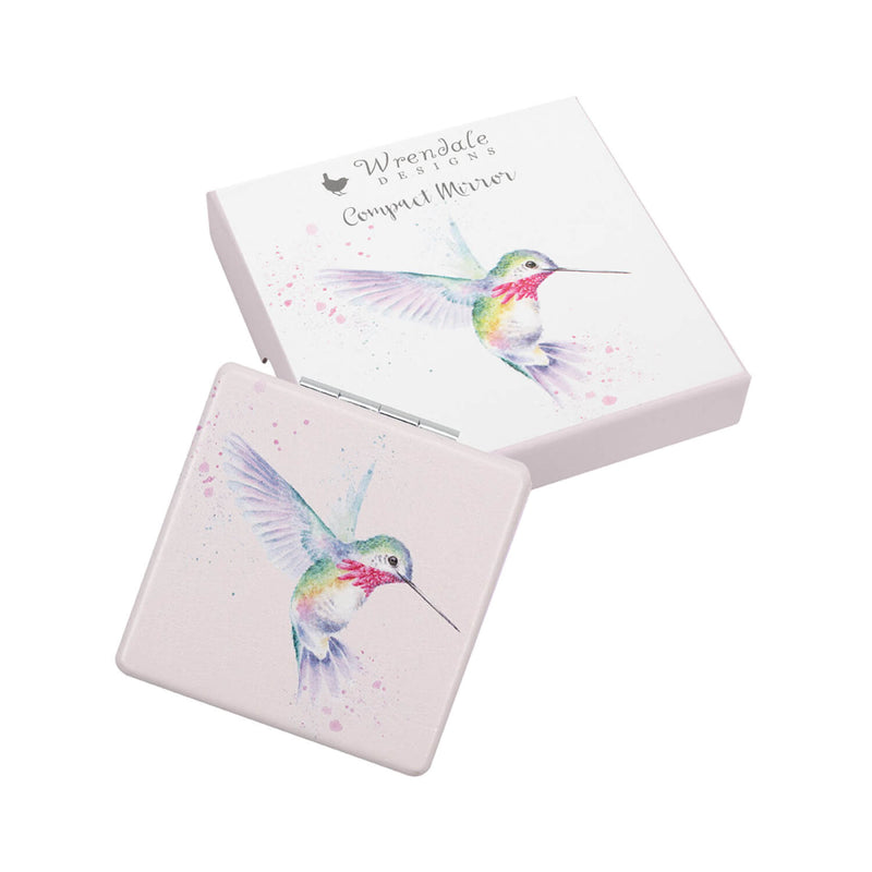 Wrendale Designs by Hannah Dale Compact Mirror - Wisteria Wishes - Hummingbird