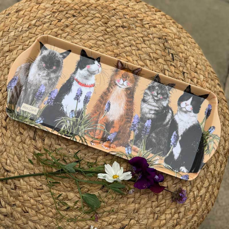 Alex Clark Melamine Medium Tray - Cats
