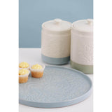 Mason Cash Stoneware Home To Roost 16cm x 11.5cm Storage Jar - Cream & Blue