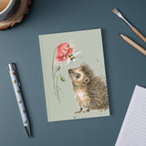 Wrendale Designs by Hannah Dale A6 Notebook - Busy As A Bee - Hedgehog
