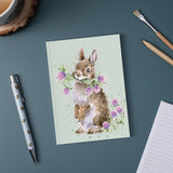 Wrendale Designs by Hannah Dale A6 Notebook - Head Clover Heels - Rabbit