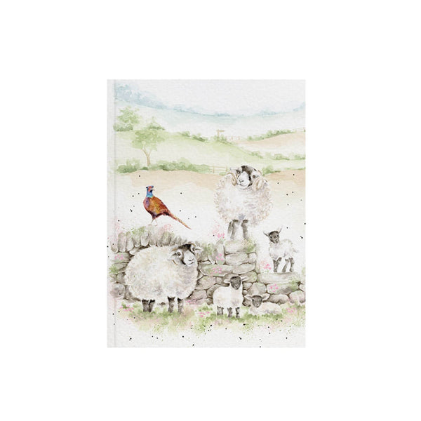 Wrendale Designs by Hannah Dale A6 Notebook - Green Pastures - Sheep