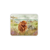 National Trust Small Glass Worktop Protector - Highland Cow