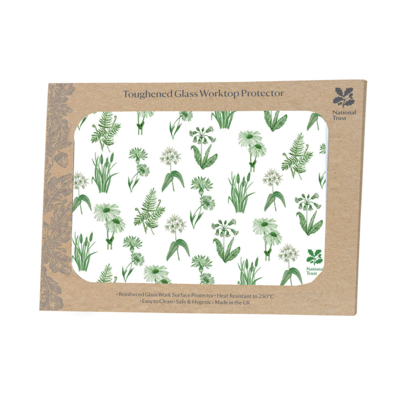 National Trust Medium Glass Worktop Protector - Dyrham Park - Flowers