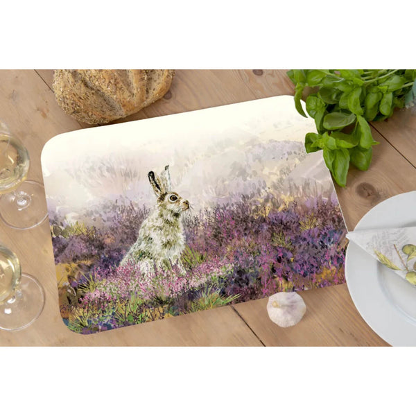 National Trust Medium Glass Worktop Protector - Mountain Hare