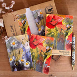 Alex Clark Pack Of 10 Notecard Wallet - Bee And Flowers