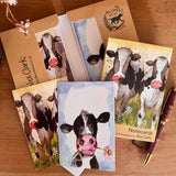 Alex Clark Pack Of 10 Notecard Wallet - Cows