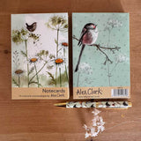 Alex Clark Pack Of 10 Notecard Wallet - Garden Birds