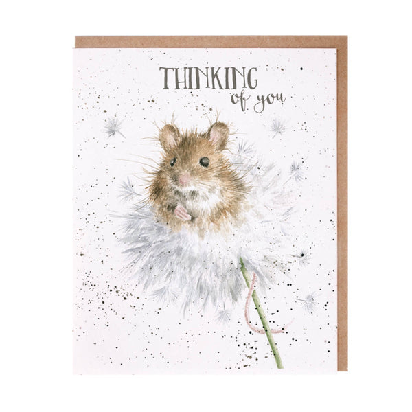 Wrendale Designs by Hannah Dale Thinking of You Card - Dandelion - Mouse