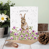 Wrendale Designs Card by Hannah Dale Good Luck Card - The Clover Patch - Rabbit