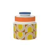 Orla Kiely 12cm Aura Storage Jar - Orange