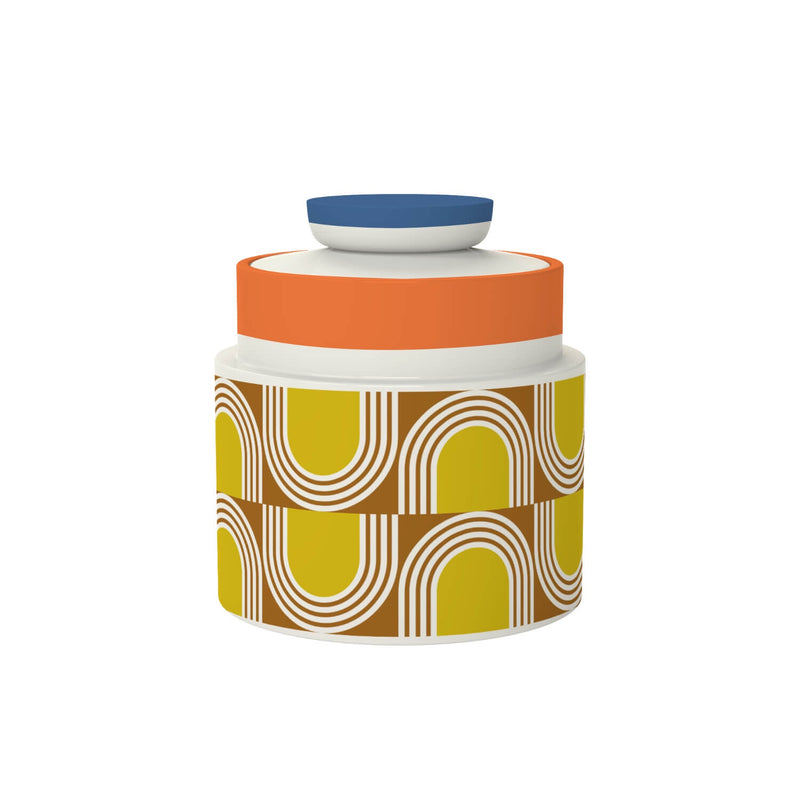Orla Kiely 12cm Aura Storage Jar - Orange