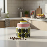 Orla Kiely 12cm Spot Square Oval Storage Jar - Pink