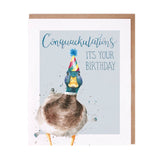 Wrendale Designs by Hannah Dale 'Conquackulations' Birthday Card - Duck