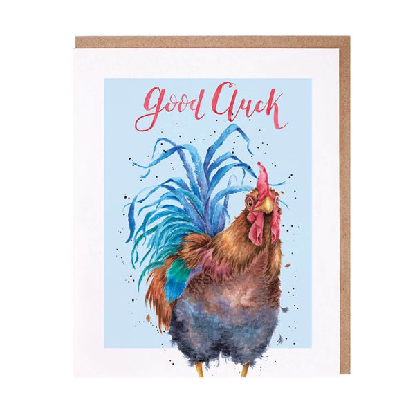 Wrendale Designs by Hannah Dale 'Good Cluck' Good Luck Card - Cockerel