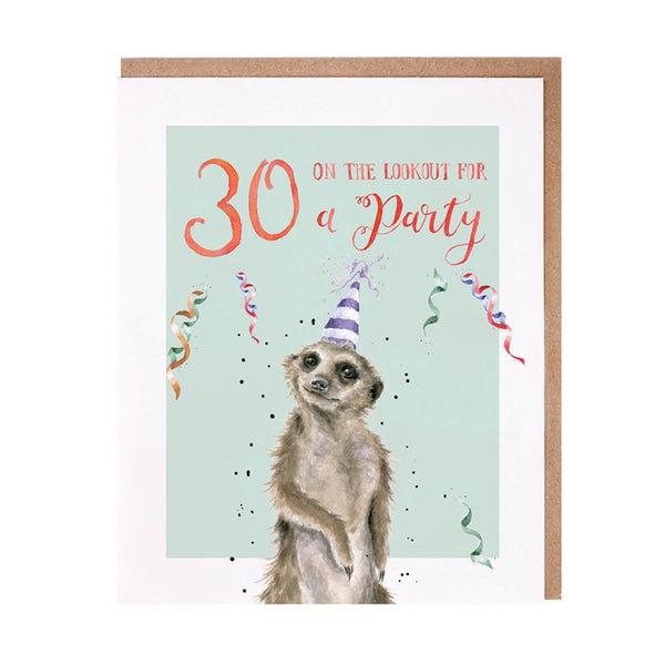 Wrendale Designs by Hannah Dale 30 And On The Lookout For A Party - Meerkat