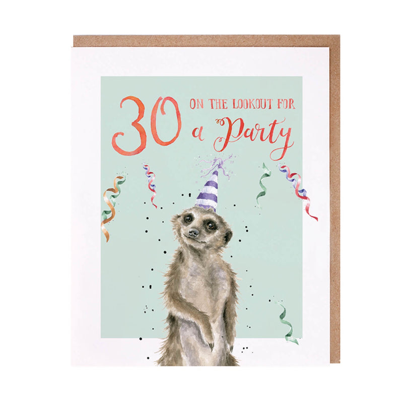 Wrendale Designs by Hannah Dale 30 And On The Lookout For A Party - Meerkat