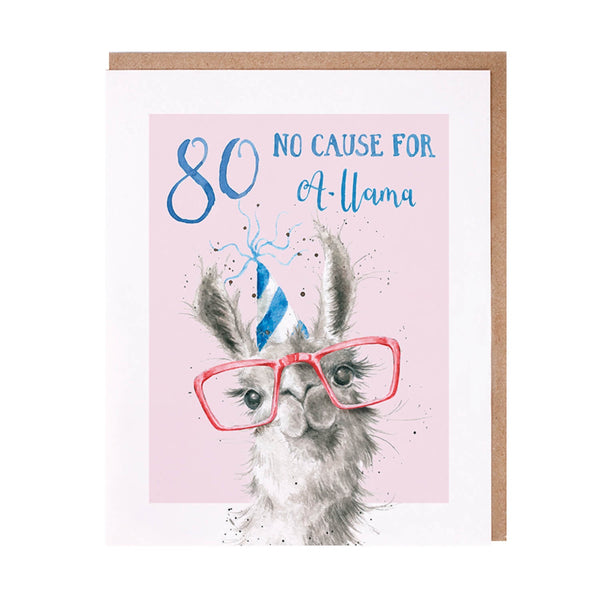 Wrendale Designs by Hannah Dale 80 No Cause For A-Llama Card - Llama