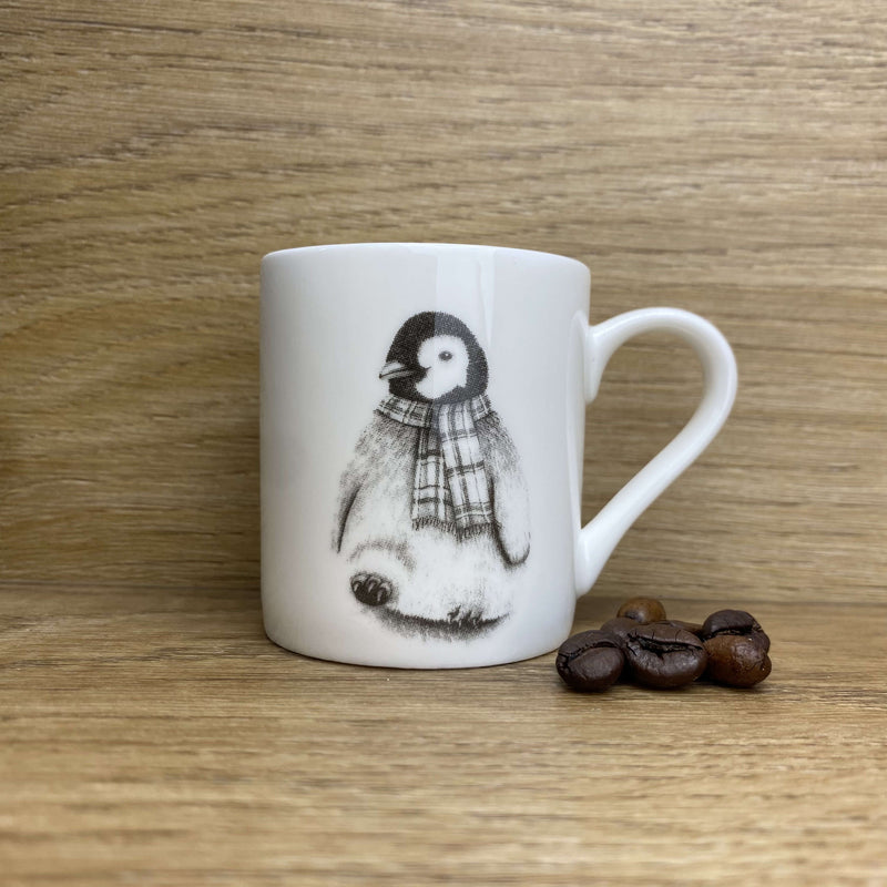 Katherine Sheard Fine China Espresso Mug - Peggy Penguin