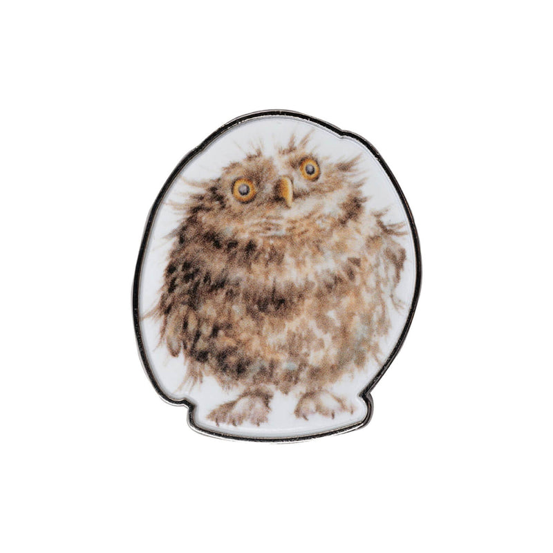 Wrendale Designs by Hannah Dale Pin Badge - Round Owl - Owl