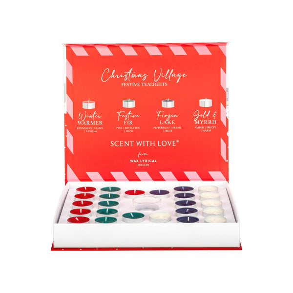 Wax Lyrical Festive Tealight & Holder Gift Set