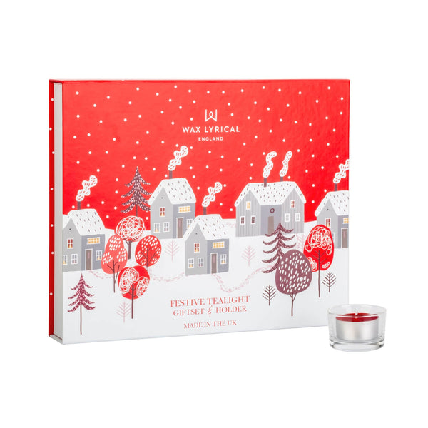 Wax Lyrical Festive Tealight & Holder Gift Set