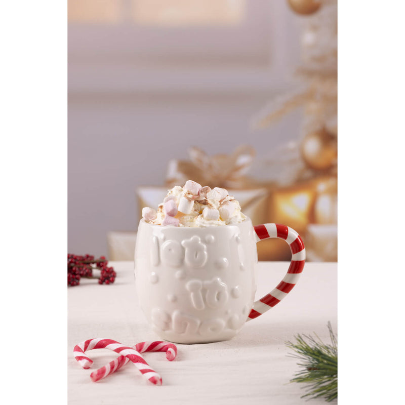 Price & Kensington Christmas 510ml Ceramic Mug - Candy Cane