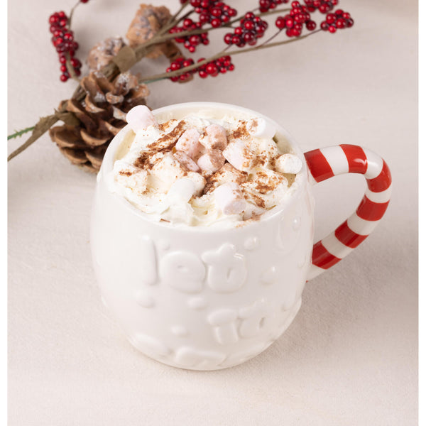 Price & Kensington Christmas 510ml Ceramic Mug - Candy Cane