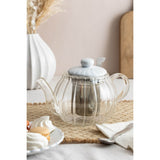 Price & Kensington Luxe 1 Litre Glass Teapot - White