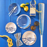 Rose & Tulipani 18-Piece Stoneware Dinner Set - The Blue Ones