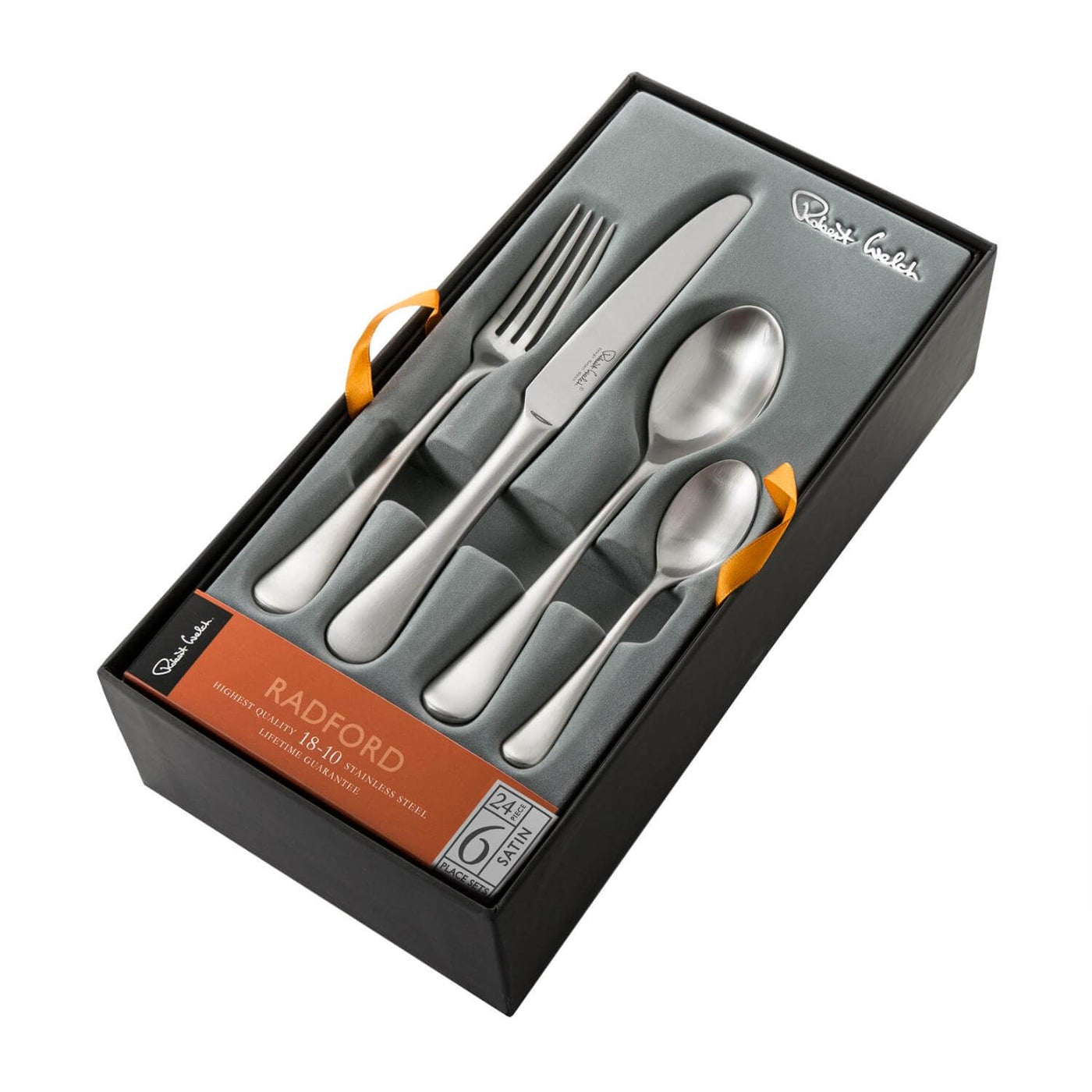 Robert Welch Radford Set Posate 24 Pezzi, Acciaio Inox 18/10, Finitura A Specchio O Spazzolata, Lavastoviglie, Garanzia A Vita - 4