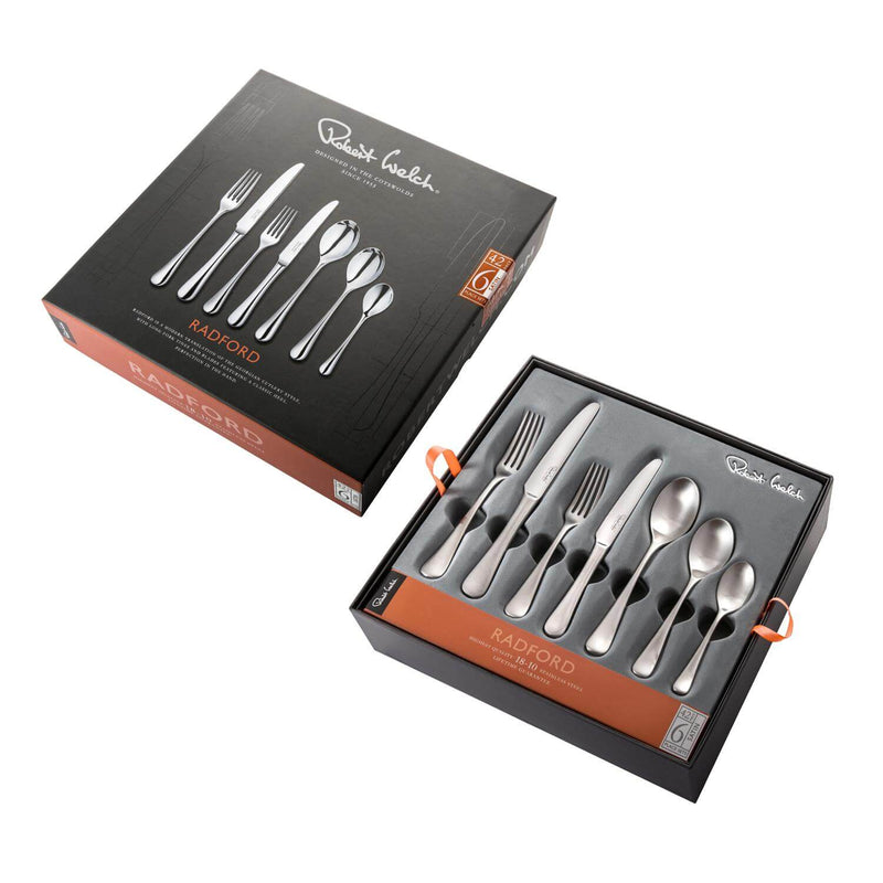 Robert Welch Radford Satin Stainless Steel Cutlery Set - 42 Piece