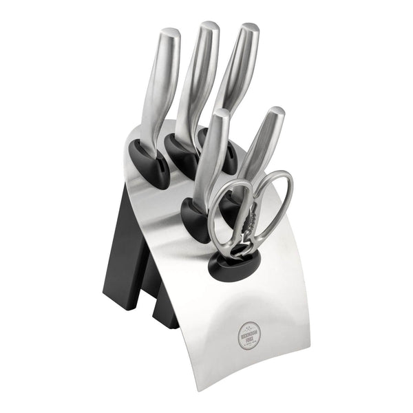 Rockingham Forge 230 Series 7-Piece Knife Block Set - Silver