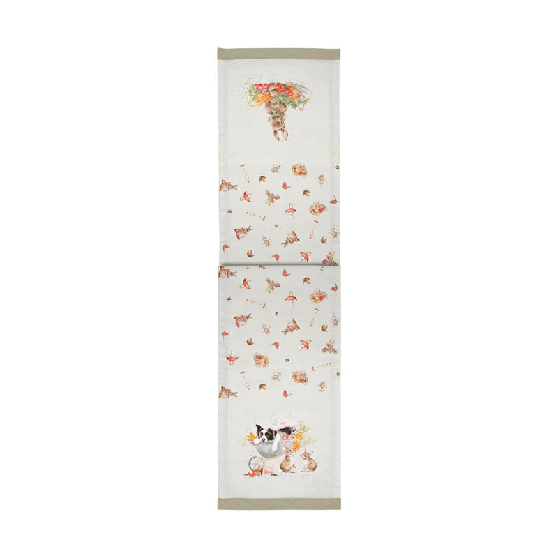 Wrendale Designs by Hannah Dale 100% Cotton Fabric Table Runner - Garden Friends
