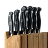 Robert Welch Professional Oak Book 7-Piece Knife Block Set & Signature Black Handheld Sharpener